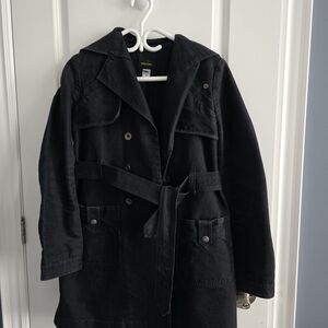 Diesel Black Trench Coat